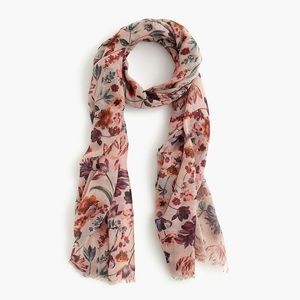 J Crew Wool Scarf in Dutch Floral